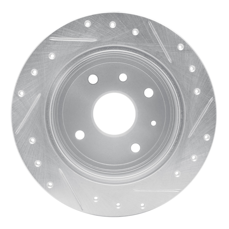 Chevrolet Epica Brake Rotor (1) - Rear Left - R1 Concepts - Drilled & Slotted - Silver - `04-`10